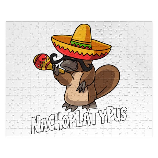Nachoplatypus Cinco De Mayo Platypus Gifts Fiesta Jigsaw Puzzles