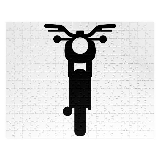 Moped Motorcycle Icon (changeable Colour) Jigsaw Puzzles