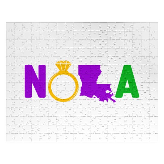 New Orleans Bachelorette Party Map Mardi Gras Jigsaw Puzzles