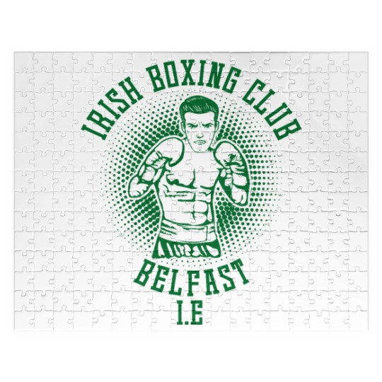 Irish Boxing Club Belfast Boxer Gifts Boxing Lover Jigsaw Puzzles