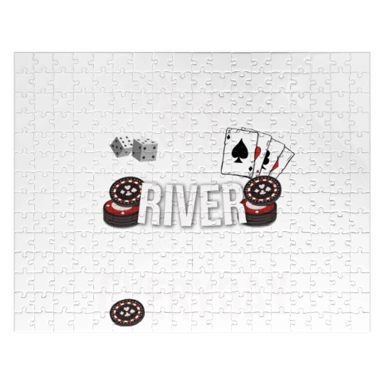 Poker Cards Funny River Bluff Fold Poker Player Jigsaw Puzzles