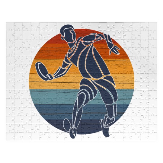 Retro Frisbee for the Ultimate Frisbee Player Jigsaw Puzzles