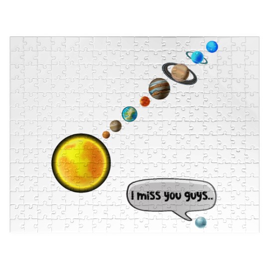 Funny Pluto and Solar System Space Science Gift Jigsaw Puzzles