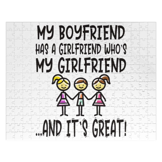 Threesome Funny Throuple Polyamory Love Polygamy Jigsaw Puzzles