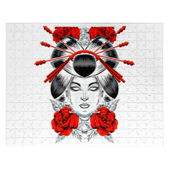 Aesthetic Vaporwave. Japan 90s Egirl Roses Tokyo Jigsaw Puzzles