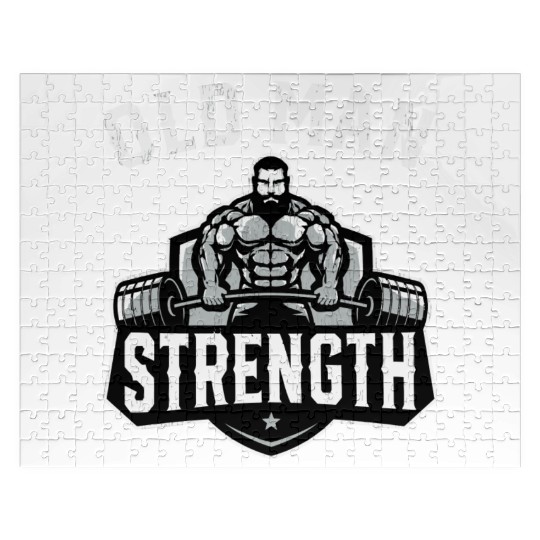 Old Man Strength Funny Gym Motivation Workout Gift Jigsaw Puzzles