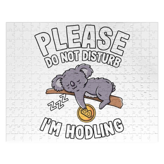 Please Do Not Disturb Funny Bitcoin Koala Hodl BTC Jigsaw Puzzles