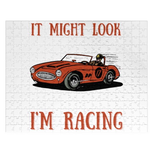 Racing Race Car Driver And Muscle Car Jigsaw Puzzles