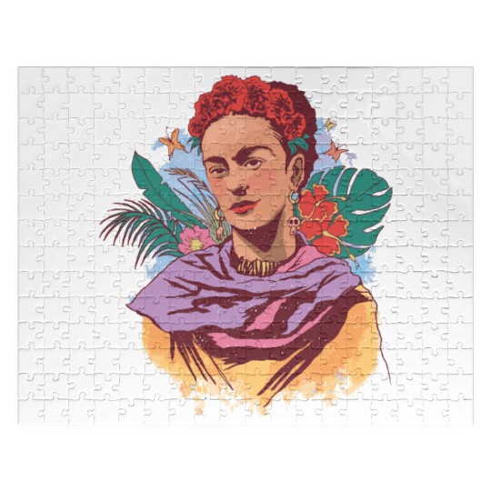 FRIDA KAHLO COLOR PORTRAIT Jigsaw Puzzles