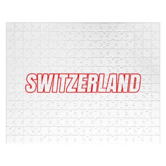 Switzerland Swiss Swiss Gift Alps Mountains Flag Jigsaw Puzzles