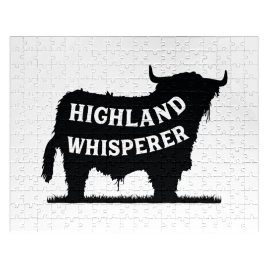Highland Whisperer - Scottish Highland Cow Farmer Jigsaw Puzzles