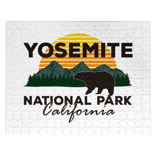 Yosemite National Park California Mountain Bear Jigsaw Puzzles