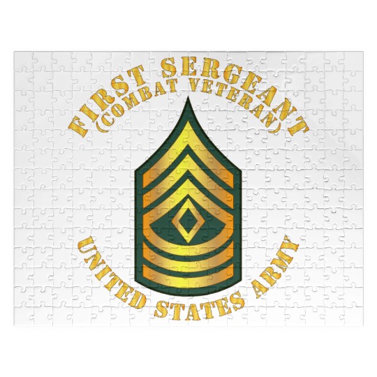 Army First Sergeant 1SG Combat Veteran Jigsaw Puzzles