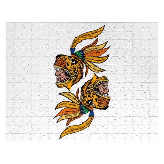 Aztec Warior Jaguar Maya Inca Culture Jigsaw Puzzles