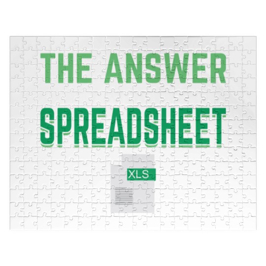 Answer To Any Problems Is A Spreadsheet Excel Jigsaw Puzzles