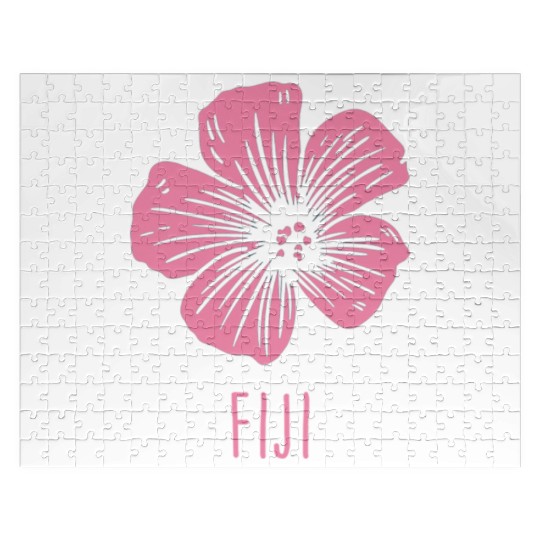 Fiji Vintage Tropical Hibiscus Flower birthday chr Jigsaw Puzzles