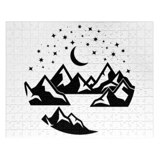 Moon travel adventure hiking camping gift Jigsaw Puzzles