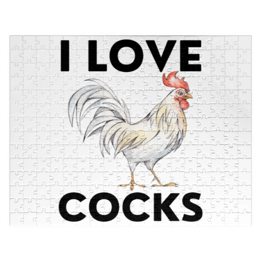 I Love Cocks I Like Chickens Rooster Lover Jigsaw Puzzles