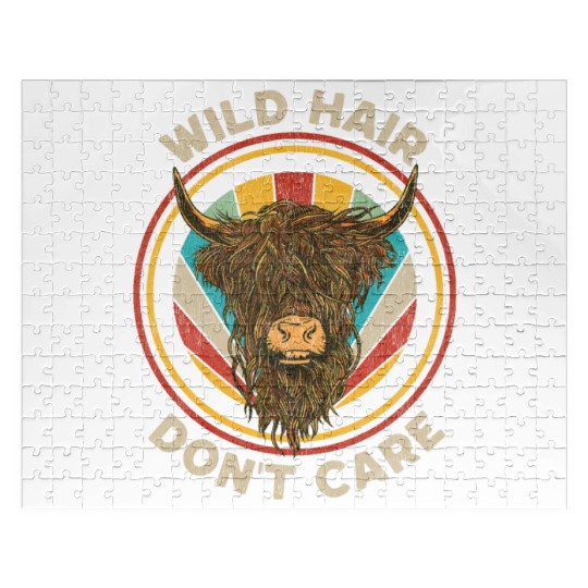 Wild Hair Don t Care Jigsaw Puzzles Funny Highland Cow