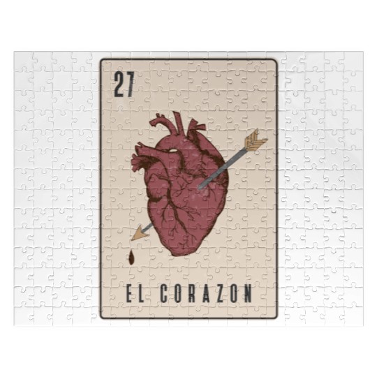 El Corazon Mexican Loteria Jigsaw Puzzles
