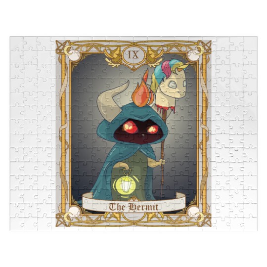 The Hermit Tarot Card, Major Arcana Anime Baphomet Jigsaw Puzzles