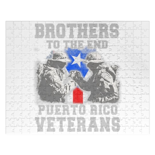 Veteran Gift-Great Brothers To The End Puerto Rico Jigsaw Puzzles