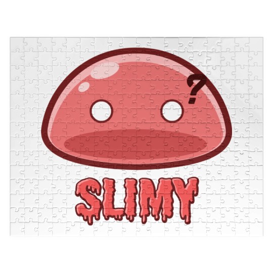 Cute Red Dungeon Slime Monster Weird Anime Jigsaw Puzzles