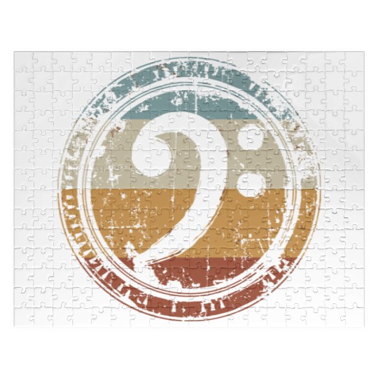 Vintage Bass Clef Gift For Bass Guitar Player Bass Jigsaw Puzzles