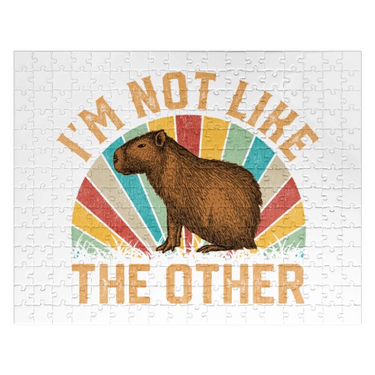 Capybara I'M NOT LIKE THE OTHER Jigsaw Puzzles