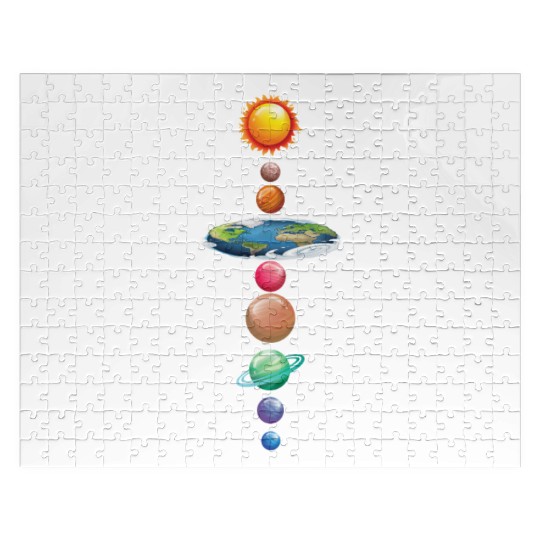 Solar System Flat Earth I Love My Planet Space Jigsaw Puzzles