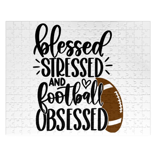 Football Game Day - Blessed Stressed Obsessed Jigsaw Puzzles