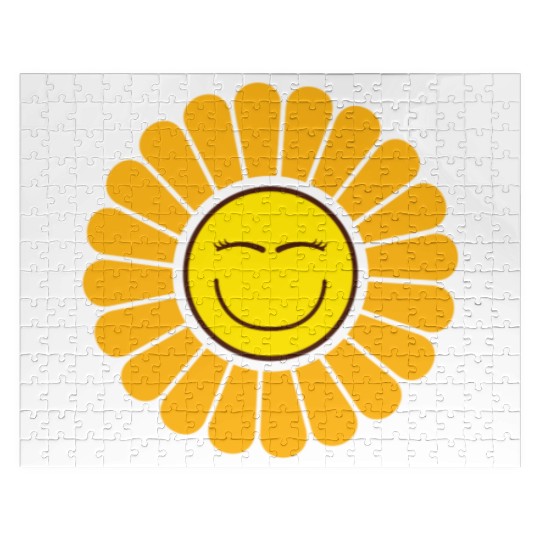 Sunflower smile Face Girl Happy Flower Sunflower Jigsaw Puzzles