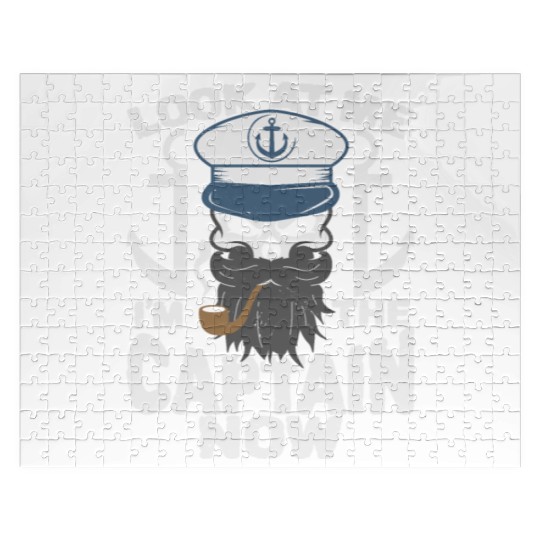 Captain Boat Lovers Fishermen Sailing Boating Jigsaw Puzzles