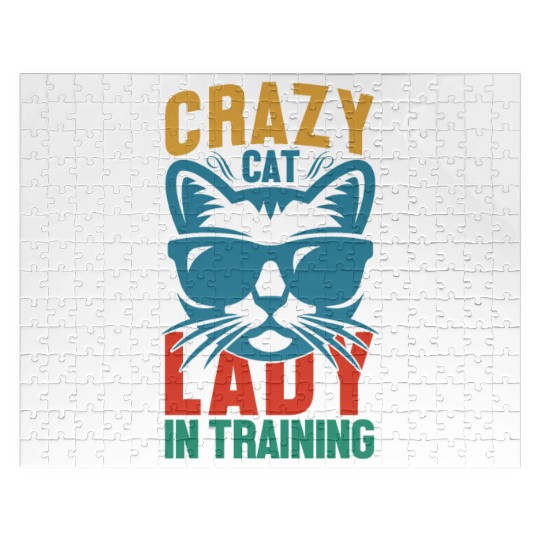 Crazy cat lady Jigsaw Puzzles