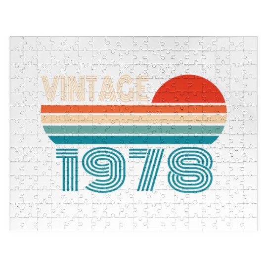 1978 Vintage born in Retro age Birthday gift idea Jigsaw Puzzles