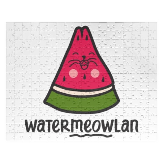 Watermeowlan Watermelon Cat Lover Kity Kitten Pet Jigsaw Puzzles