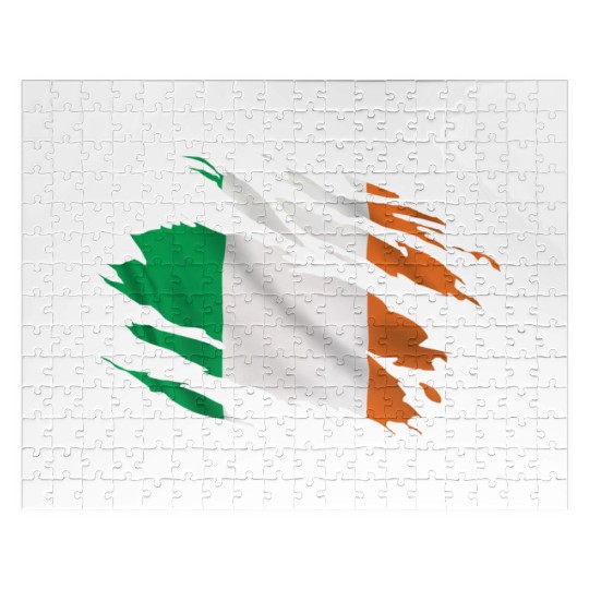 Ireland Ripped Flag Jigsaw Puzzles