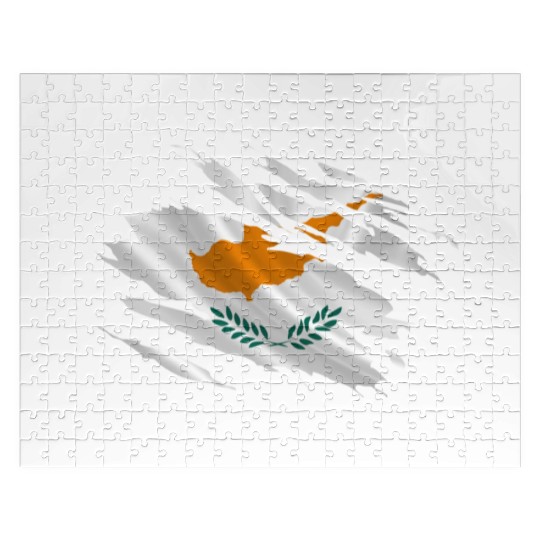 Cyprus Ripped Flag Jigsaw Puzzles