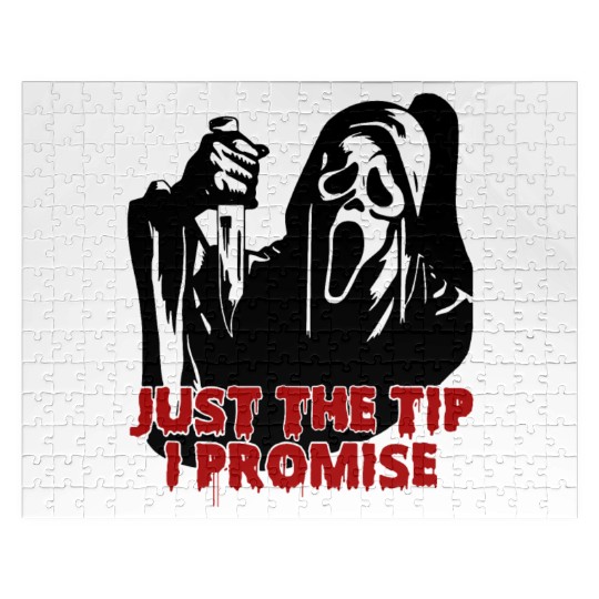 Just The Tip I Promise - Skeleton Horror Halloween Jigsaw Puzzles