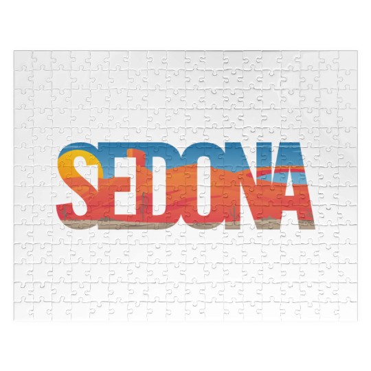 Sedona Arizonna Scenic Typography Jigsaw Puzzles