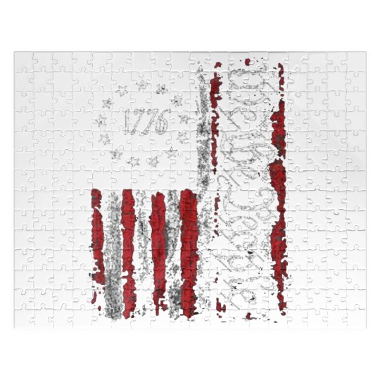 Old American Flag Patriotic 1776 We The People USA Jigsaw Puzzles