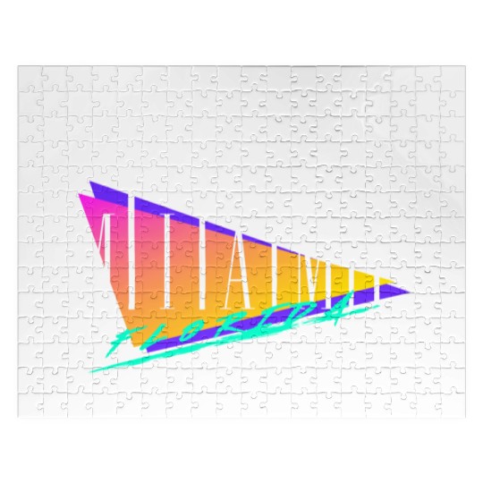 Miami Florida Retro Style Jigsaw Puzzles