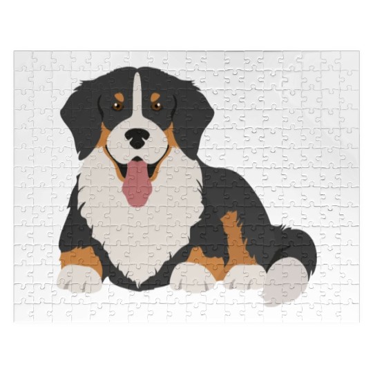 Bernese Mountain Dog Face Jigsaw Puzzles