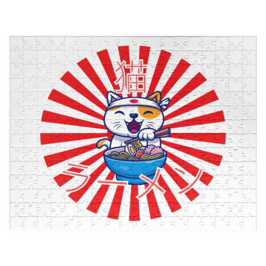 Neko Ramen - Cat Ramen Kawaii Jigsaw Puzzles