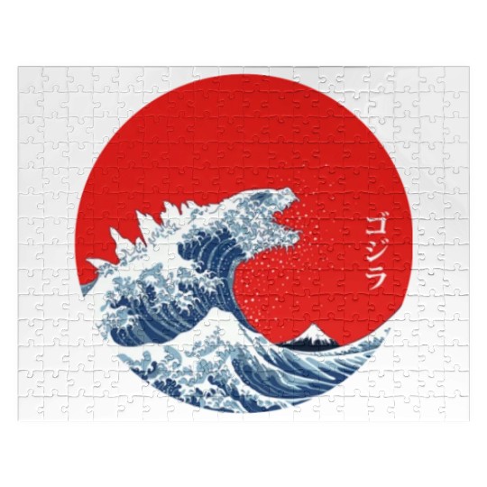 Great Wave Off Kanagawa Circle Jigsaw Puzzles