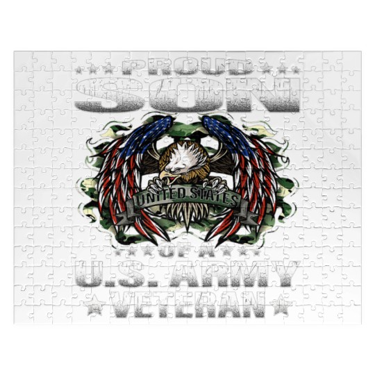 Proud Son Of A US Army Veteran Military Jigsaw Puzzles