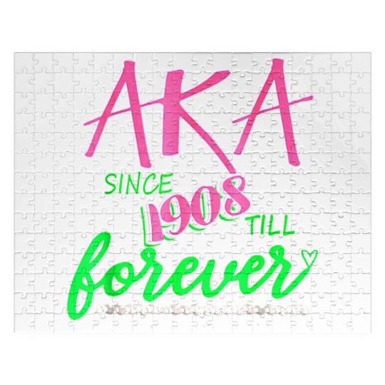 AKA Sorority Alpha Kappa Pink And Green Twenty Pea Jigsaw Puzzles
