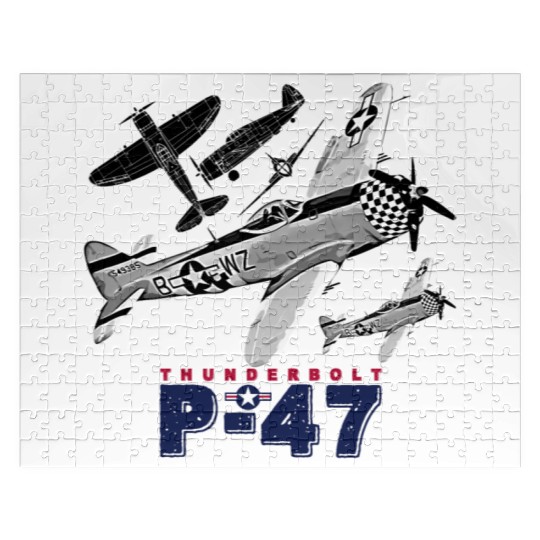 P 47 Thunderbolt Vintage USAF Aircraft Jigsaw Puzzles