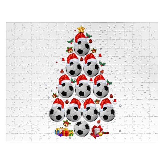 Soccer Balls Christmas Tree Jigsaw Puzzles