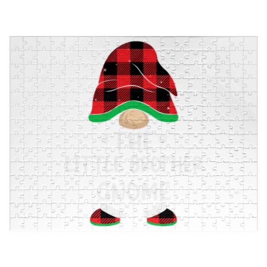 Christmas The Little Brother Gnome Buffalo Plaid Jigsaw Puzzles